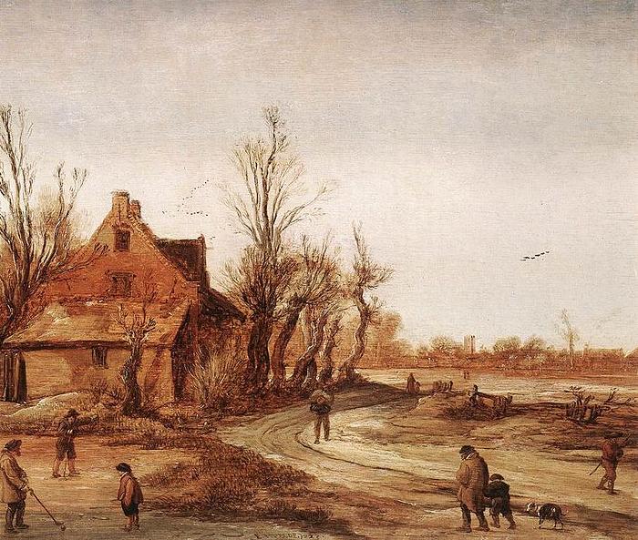 Esaias Van de Velde Winter Landscape oil painting picture